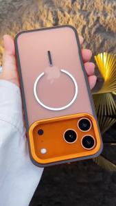Ốp Điện Thoại Khung Kim Loại Tháo Rời Được Tích Hợp Magsafe Dành Cho iPhone 17/16/15/14/13 Pro Max - Mặt Lưng Hợp Kim Nhôm Mờ Với Bảo Vệ Ống Kính