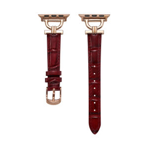 iSeriseWatch | Red Leather Fashionable Apple Watch Band 41mm