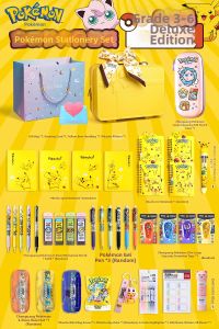 Feiyu | Pokemon Stationery Set Box for Children Birthday Gift First Grade Students Pikachu for pokemon center