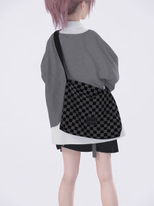 YONAIGA+ Original Ins Plaid Canvas Womens Crossbody Bag Casual Commuter Single Shoulder Bag Large Size Soft Fabric