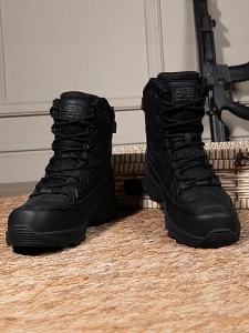JIANDESAI | Men Boots Outdoor Hiking Training Military Style High Top