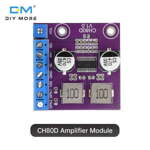 Diymore Ch80D 80W Stereo Nối Tiếp Class-D Bộ khuếch đại âm thanh đơn kênh Bằng Giọng Nói mô-đun khuếch đại âm thanh DC 5-26V