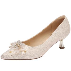 Josiny | Bridal Sparkle Pointed Toe Pumps
