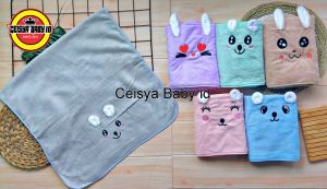 PROMO Handuk Mandi Bayi Menyerap Motif Kucing / Handuk Bayi Tebal dan Lembut 50x100 cm Termurah