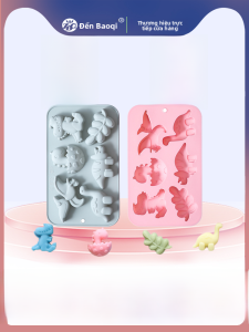 Mold Kẹo Dinosaur Leaves Silicone Ice Cube Mould Baking Chocolate Cake DIY Handmade Soap Steamed Pudding Kitchen Cooking Tools