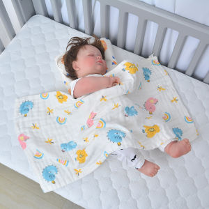 Cool Cotton Blanket for Baby Summer Lightweight Towel Cover Stroller Mini Blanket for Outing Cover Belly Air Conditioner Quilt