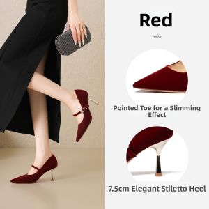 Josiny | Pointed Toe Elegant Slip On High Heels for Women
