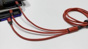 Màu Ngẫu Nhiên - Dây Sạc  Cáp Sạc Bọc Dù Đa Năng Cao Cấp Siêu Bền Chống Đứt 3 Trong 1 Dài 1.2m Gồm Lighning - Micro - Typec - BH 12 Tháng