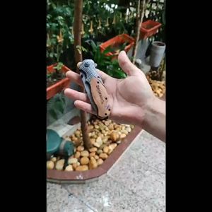 Browningมีดพก ขนาด ด้ามไม้ พร้อมซอง มีดเดินป่า มีดใบตาย มีดเดินป่า มีด มีดเอนกประสงค์ มีดป้องกันตัว