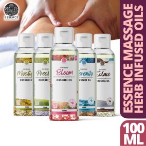 Essence Harmony Collection - Premium Herb Infused Massage Oils Aromatic Natural Botanical-Infusedd