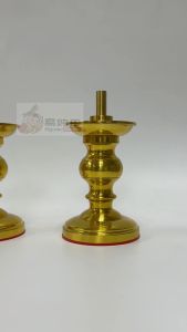 【易购乐】环球牌 三用烛台 - 一对装 铜烛台/蜡烛台/烛台/多用途铜烛台/双用烛台/纯铜烛台/无脚蜡烛/酥油烛/Brass Candle Holder