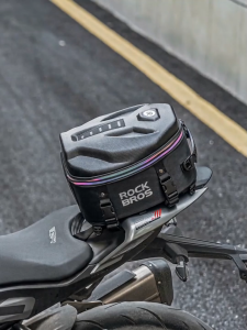 【Local Delivery】ROCKBROS Motorcycle Hard Shell Rear Seat Bag 12.5L Big Capacity Reflective Logo Saddle bag Quick Release Multi-function Rider Backpack