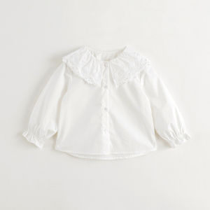 Marc&Janie | Sweet Lace Peter Pan Collar Girls Cotton Shirt