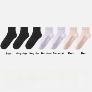 MiiOW | Tất thể thao bằng lụa tơ tằm chống mùi kháng khuẩn thoáng khí cho nữ Tất ngắn không xương màu trơn mùa hè 2025 MiiOW Cat Person