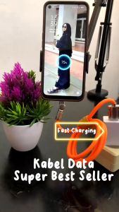 Kabel Data KM12 Lighting Rotable Silicon Super Fast Charging with LED Indicator