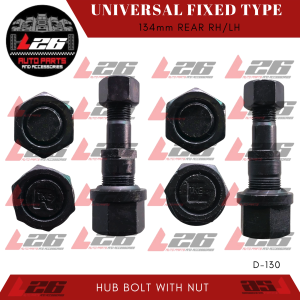 134mm Universal REAR HUB BOLT WITH NUT Fixed Type STUD BOLT WHEEL HUB D-130 RH/LH
