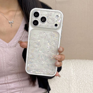 Sanrio | Cute Cartoon White Lines Sanrio KT Shockproof Phone Case For iphone 17 16 15 Pro Max 17 Pro Camera Lens Protective Cover Funda