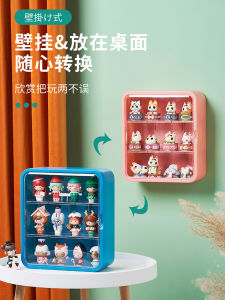 Transparent Acrylic Figure Storage Box Wall-Mounted Dustproof Display Case for Toy Figures And Collectibles 34x16x38cm