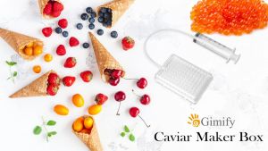 Caviar Maker Box 100 Hole Spherical Caviar Dispenser Strainer Tools Molecular Gastronomy Tool With Spoon Syringe