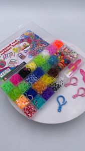 1500 pcs Karet Gelang Loom Bands Diy Mainan/ Gelang Karet Warna Warni Tali Karet Loom Band Mainan Kerajinan Anak