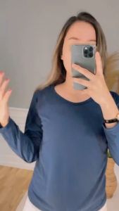 MODIS - Kaos Longsleeve Inner Manset Oblong / Oneck Panjang / PAKAIAN WANITA / ATASAN WANITA / KAOS WANITA