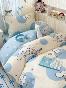 Kiss Dear | Bộ Đồ Chăn Ga Gối Bằng Cotton Cho Ký Túc Xá