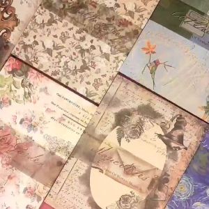 Material Deco Paper Aesthetic 100 Lembar Vintage Junk Journal Scrapbook