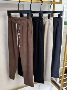 กางเกงวอร์มลำลองไซส์ใหญ่สำหรับผู้ชาย กางเกงขายาวทรงหลวม ผ้าคอร์ดูรอย ทรงเข้ารูป ฤดูใบไม้ร่วง/ฤดูหนาว กางเกงขายาวทรงหลวมสำหรับผู้ชาย