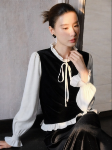 XXNING | Bộ Áo Velvet Elegance Cổ Điển