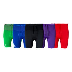 Besutoours High-Waist Fitness Shorts Underwear Quick-Dry Breathable Men Women Running Gym Training Tight Water Bottle Holder