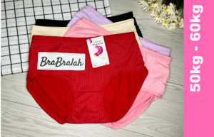 [ BRABRALAH ] (4 HELAI RM 12)   Ladies Panties Lady underwear 50kg-60kg  #616
