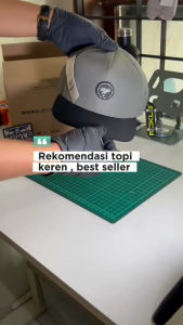 RCKLS. Topi Polo Caps Baseball | Topi Pria Black Grey Oval Logo