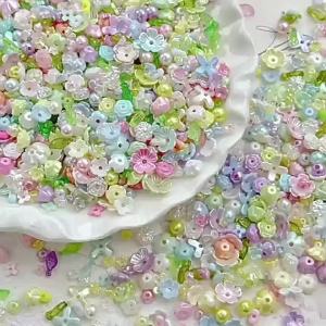 11mm Five Petals Flower Bead Acrylic Bead DIY Accessory Pendant Decoration Clothing Bead Holiday Gift
