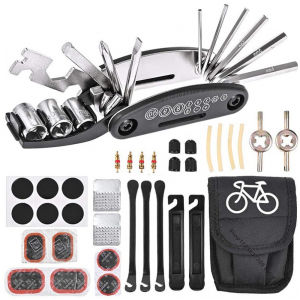 Bicycle Repair Tools Kit Bike Accessories Multi Tool Set with Pump Tire Patch Portable Mountain Road BikeTire Auto Tool Set