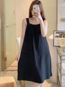 ผ้าฝ้ายผ้าไหมชุดนอนฤดูร้อนสําหรับนักเรียนหลวมสไตล์เกาหลีสดน่ารักเซ็กซี่สั้นความยาวสีบริสุทธิ์น้ําหนักเบาเสื้อผ้าบ้าน