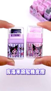Sanrio Kuromi Cinnamoroll Cute Animal Roller Pencil Eraser With Roller Cleaning Erasers for Kids School Office Correction Rubber Birthday Gift Sanrio Erasers