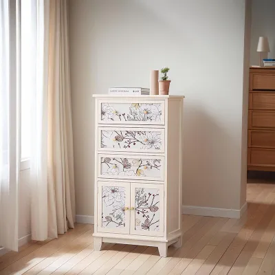 HENGDEMU | Aesthetic American Style Solid Wood Storage Cabinet