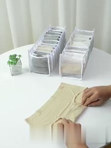 Hộp chia ngăn đồ lót vải lưới chia ngăn tủ quần áo túi đựng tất vớ gia đình babo (TD10).