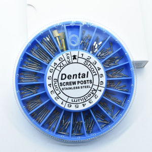 Dental Stainless Steel Screw Post 120pcs&2Key Dental Screw Post Dental Pins Supplies Dentist Materials