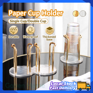 Disposable Cup Holder Paper Cup Desktop Storage Rack Luxury Acrylic Home Organizer Coffee Water Cups Shelf 纸杯架