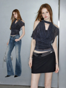 Unifree | Asymmetric Wrinkled Loose Stylish Summer T-shirt