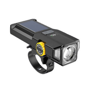 【New Arrival】 Solar Bicycle Headlight Power Display Cycling Safety Front Lamp High Brightness Bike Flashlight Bicycle Accessories