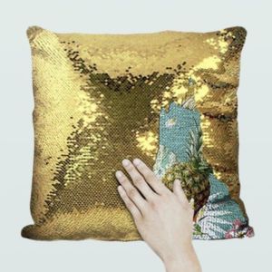 Bantal foto ajaib magic sequin payet sisik putri duyung hadiah kado custom ulang tahun ultah birthday graduation wedding pernikahan kelulusan wisuda unik