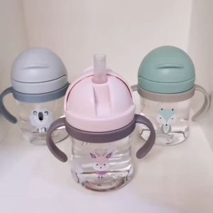 MD-C759 Botol Minum Anak Sedotan 250ML Gelas Minum Bayi Training Cup Baby Botol Minum Karakter Anti Tumpah BPA Free