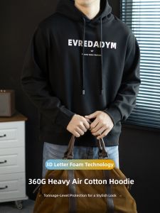 PERDONTOO | Thick Warmth 3D Stereo Letter Hoodie 360g