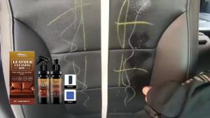 Leather Cleaner Conditioner Kit  Care Set Deep Spray Nourishing Cream Restores Softness Shine Prevents Cracking Includes Sponge