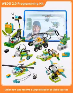 Educational Programming Robot Wedo2.0 Building Blocks Set Small Particles Snap Together Intelligent Scratch Science Toy Kit