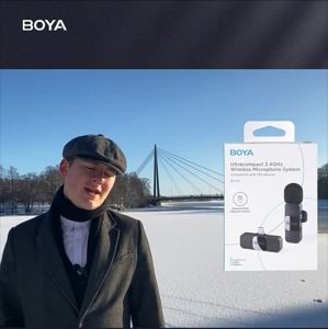 Boya BY-V1/V2 ไมโครโฟนไร้สาย ANC พร้อม มือถือ กล้องแอคชั่น แล็ปท็อป พีซี TikTok YouTube