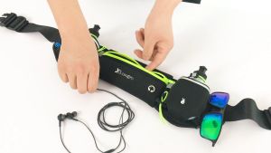 CONFINITY Waist Bag Running Belt with Water Bottles Phone Bag Waterproof for Sport Fitness