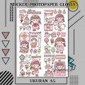 (ISI 100 STICKER) Sticker Momo aesthetic lucu murah berwarna proses cepat 1 hari jadi bahan Photopaper Glossy mengkilap anti air COD. 